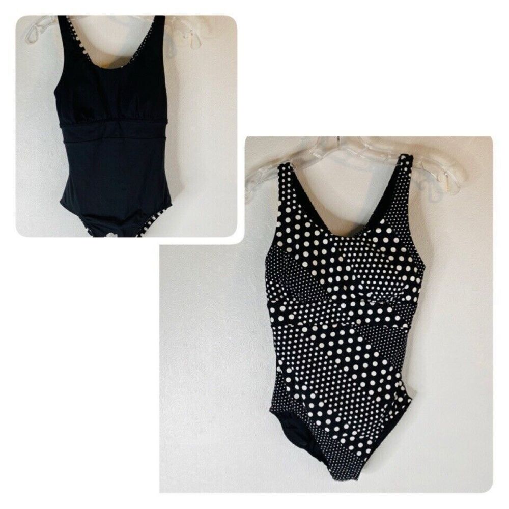 Lands End Sz 2 Reversible Swimsuit One Piece